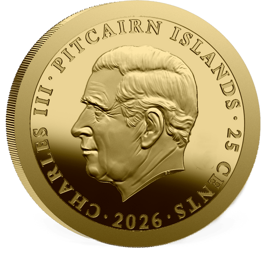 2026 Pitcairn Islands Ocean Wonders Hammerhead Shark 0.5g Gold Coin