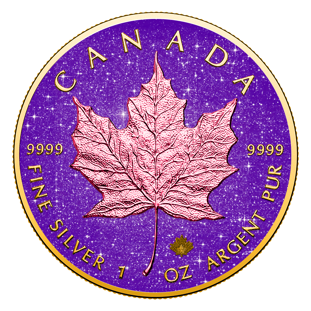 2026 Canada Maple Leaf Royal Amethyst Edition 1 oz Silver Coin (06/29)