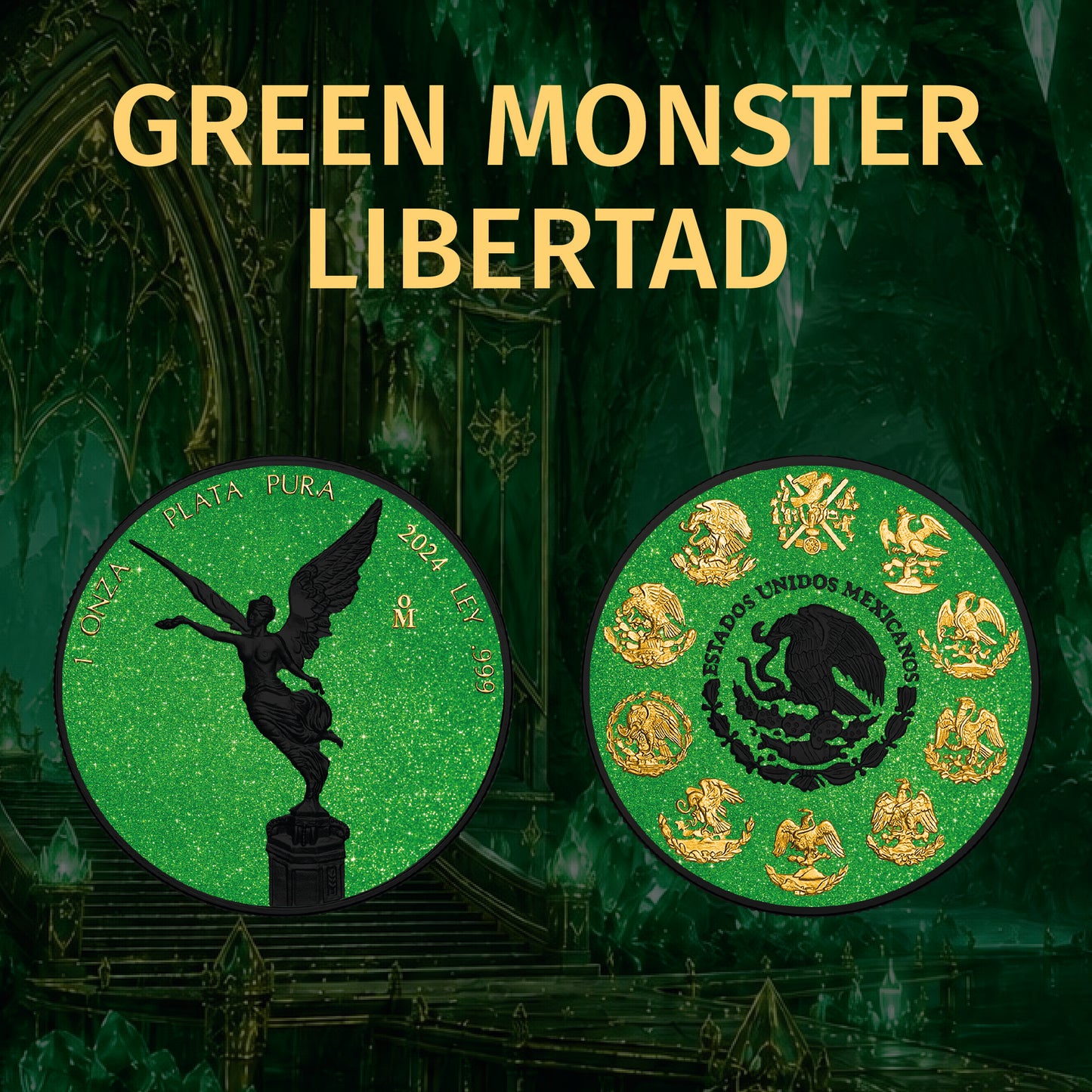 2024 Mexico Libertad Green Monster Edition 1 oz Silver Coin (07/17)