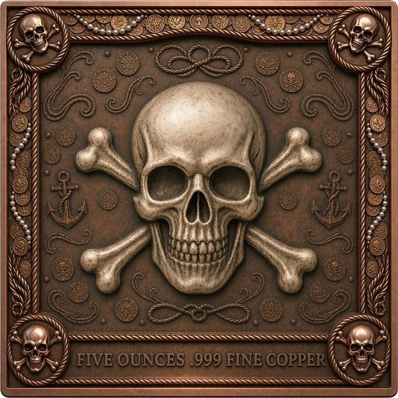 The Siren's Treasure Colorized 5 oz Copper Medal (06/23)