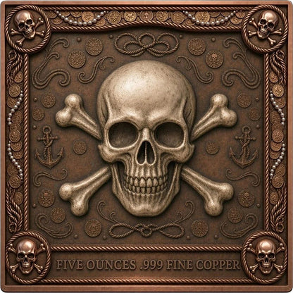The Siren's Treasure Colorized 5 oz Copper Medal (06/23)