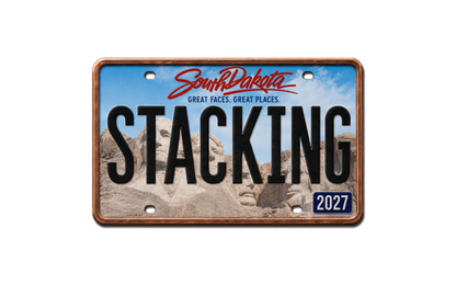 2027 Stacking Across America South Dakota License Plate Colorized 1 oz Copper Bar (Series 3) - South Dakota (Copy)
