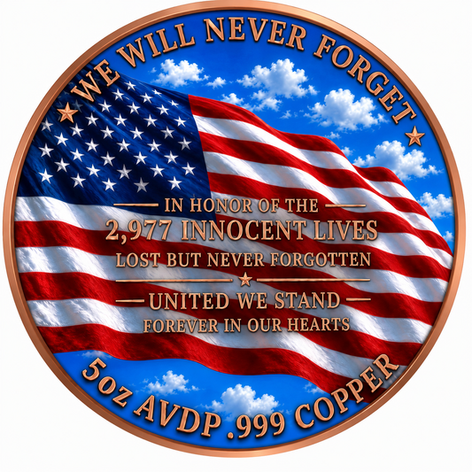 NEVER FORGET 25th ANNIVERSARY TRIBUTE 5 oz Copper (7/20)