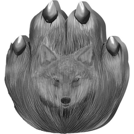 In Stock! 2025 Wolf Footprint Shaped 5g Silver Bar
