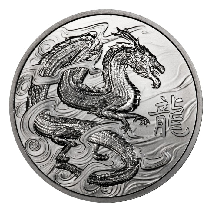 In Stock! 2024 Ascension Islands Lunar Dragon Proof 1 oz Silver Coin - OMP