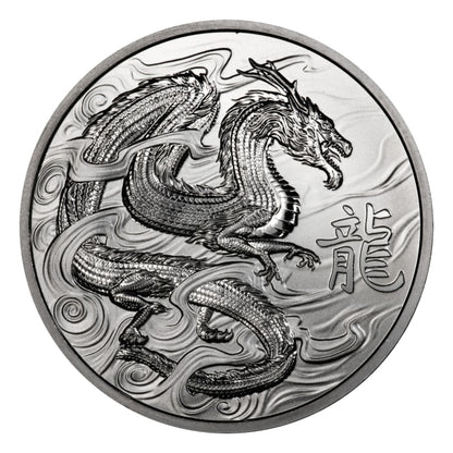 In Stock! 2024 Ascension Islands Lunar Dragon Proof 1 oz Silver Coin - OMP