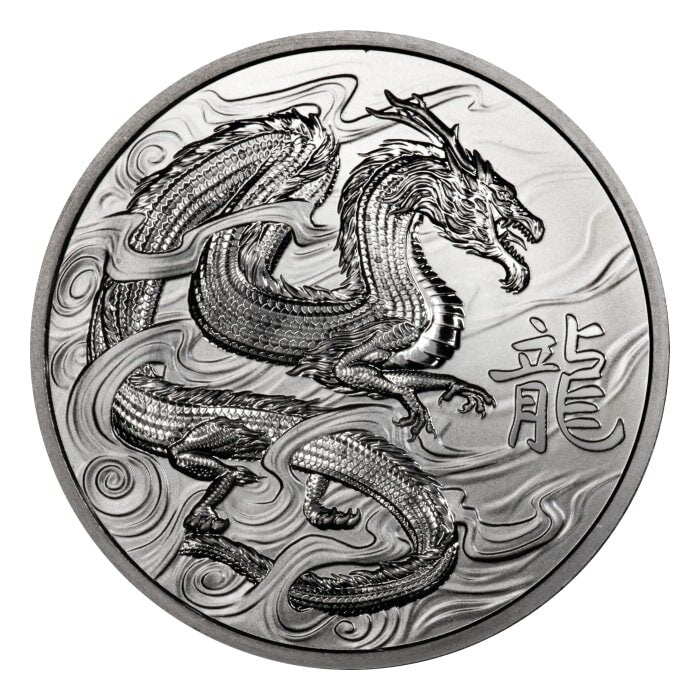 In Stock! 2024 Ascension Islands Lunar Dragon Proof 1 oz Silver Coin - OMP