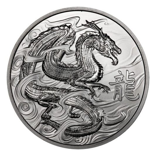 In Stock! 2024 Ascension Islands Lunar Dragon Proof 1 oz Silver Coin - OMP