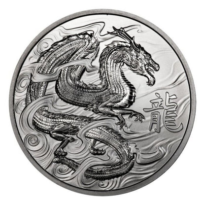 In Stock! 2024 Ascension Islands Lunar Dragon Proof 1 oz Silver Coin - OMP