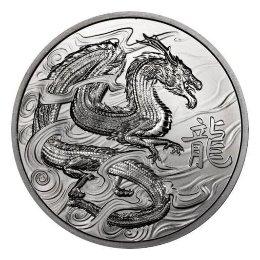 In Stock! 2024 Ascension Islands Lunar Dragon Proof 1 oz Silver Coin - OMP