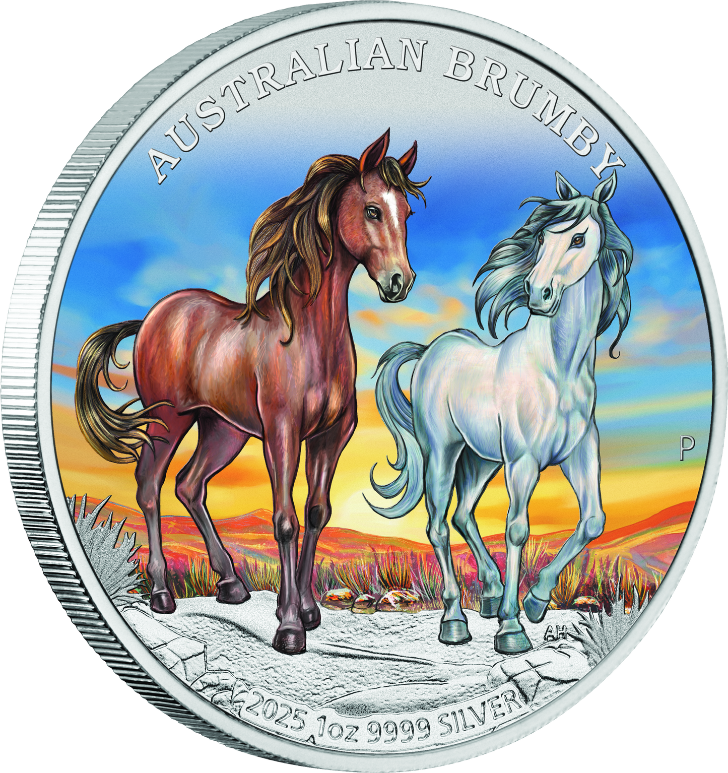 In Stock! 2025 Australia Brumby Horse Colorized 1 oz Silver Coin (08/01)