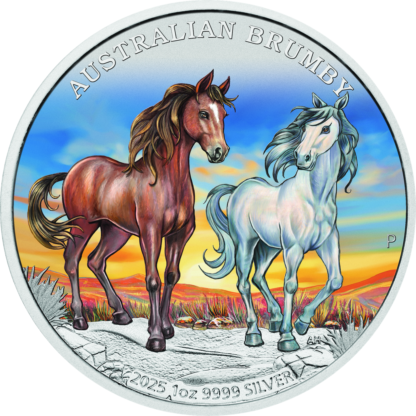 In Stock! 2025 Australia Brumby Horse Colorized 1 oz Silver Coin (08/01)