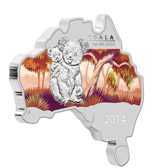 Special! 2014 Australian Map- Shaped Coin - Koal - Only 6000 mintage