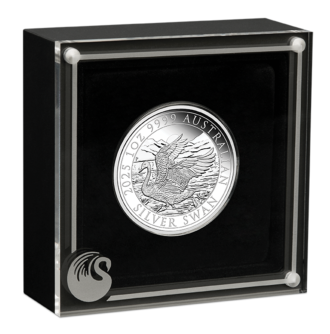 In Stock! 2025 Australia Swan Proof Perth ANDA Show 1 oz Silver Coin (05/20)