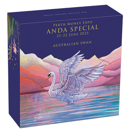 In Stock! 2025 Australia Swan Proof Perth ANDA Show 1 oz Silver Coin (05/20)