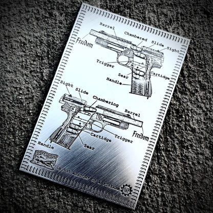 Anatomy of a Firearm 1 oz Silver Card Bar