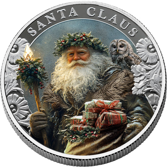 In Stock! 2025 Cameroon Santa Claus Colorized 1 oz Silver Coin