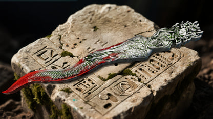 In Stock! 2025 Cameroon Medusa Dagger 2 oz Silver Coin - Finish: Antiqued