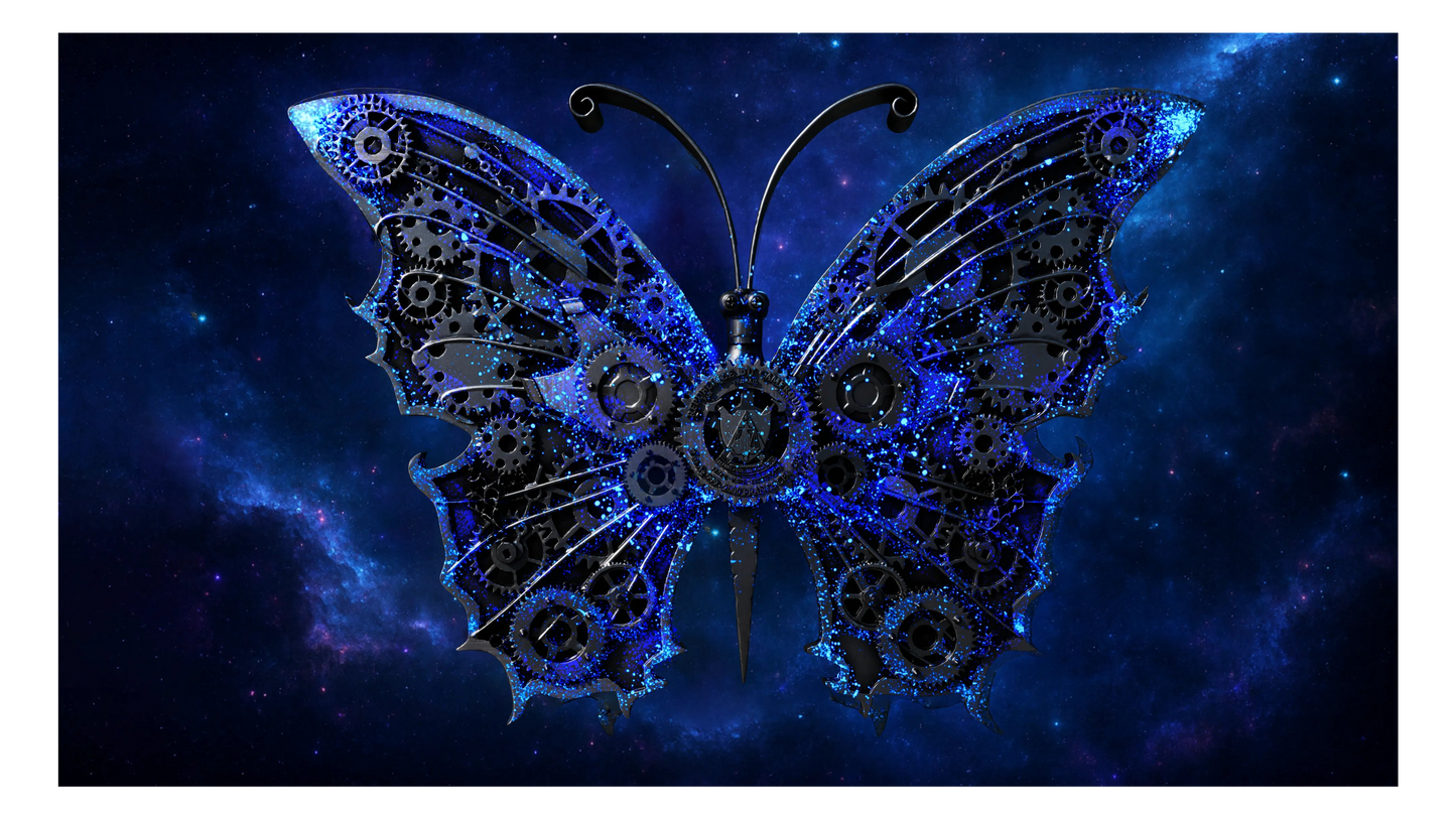 In Stock and Serial #2! 2025 Cameroon Steampunk Mech Butterfly 2 oz Silver Coin - Antique