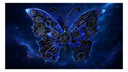 In Stock and Serial #2! 2025 Cameroon Steampunk Mech Butterfly 2 oz Silver Coin - Antique