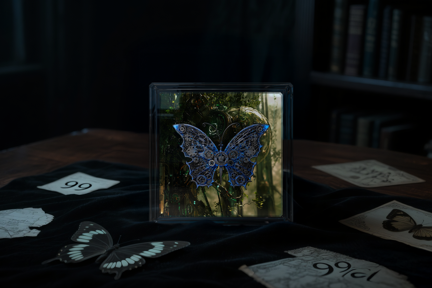 In Stock and Serial #2! 2025 Cameroon Steampunk Mech Butterfly 2 oz Silver Coin - Antique