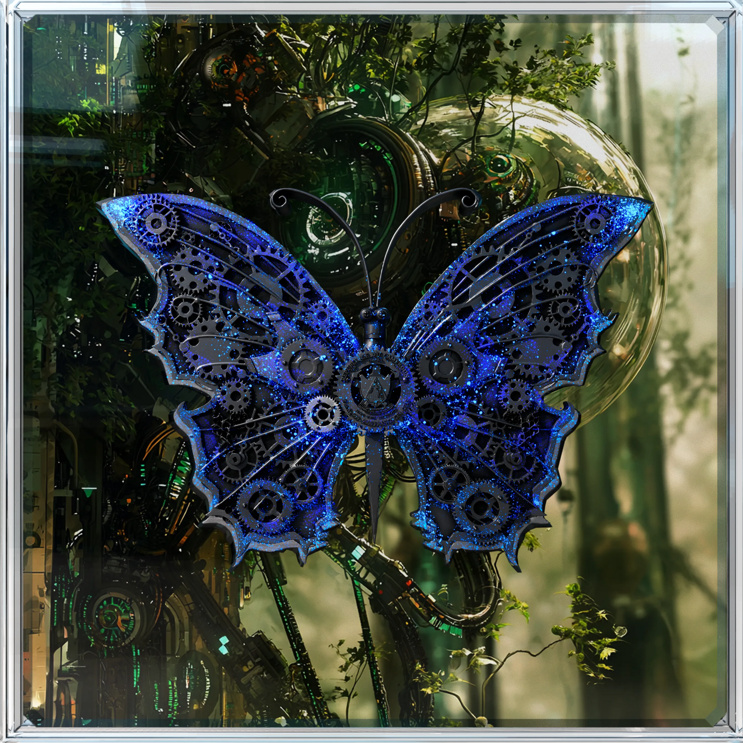 In Stock and Serial #2! 2025 Cameroon Steampunk Mech Butterfly 2 oz Silver Coin - Antique