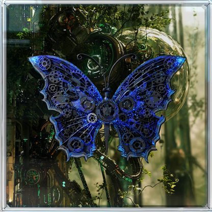 In Stock and Serial #2! 2025 Cameroon Steampunk Mech Butterfly 2 oz Silver Coin - Antique