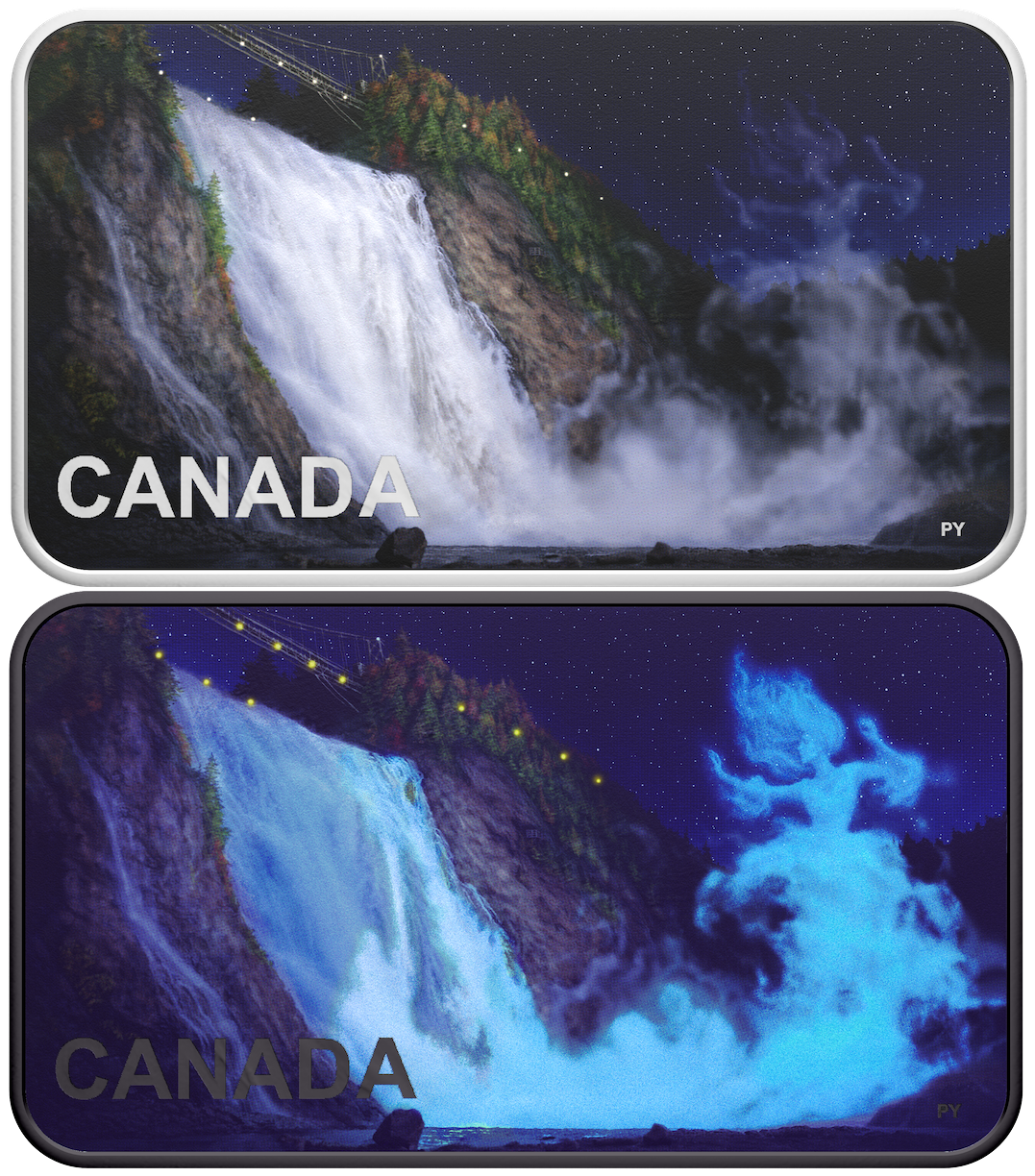 In Stock! 2025 Canada Haunted Canada Lady in White 1 oz Silver Coin (OGP) with BLACK LIGHT INCLUDED