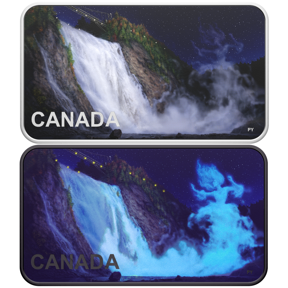 In Stock! 2025 Canada Haunted Canada Lady in White 1 oz Silver Coin (OGP) with BLACK LIGHT INCLUDED
