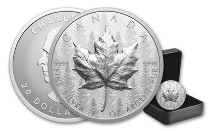 2024 Canada Maple Leaf UHR Pulsating Forest 1 oz Silver Coin