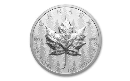 2024 Canada Maple Leaf UHR Pulsating Forest 1 oz Silver Coin