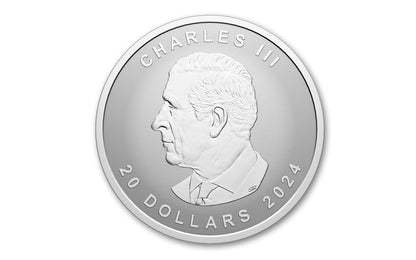 2024 Canada Maple Leaf UHR Pulsating Forest 1 oz Silver Coin