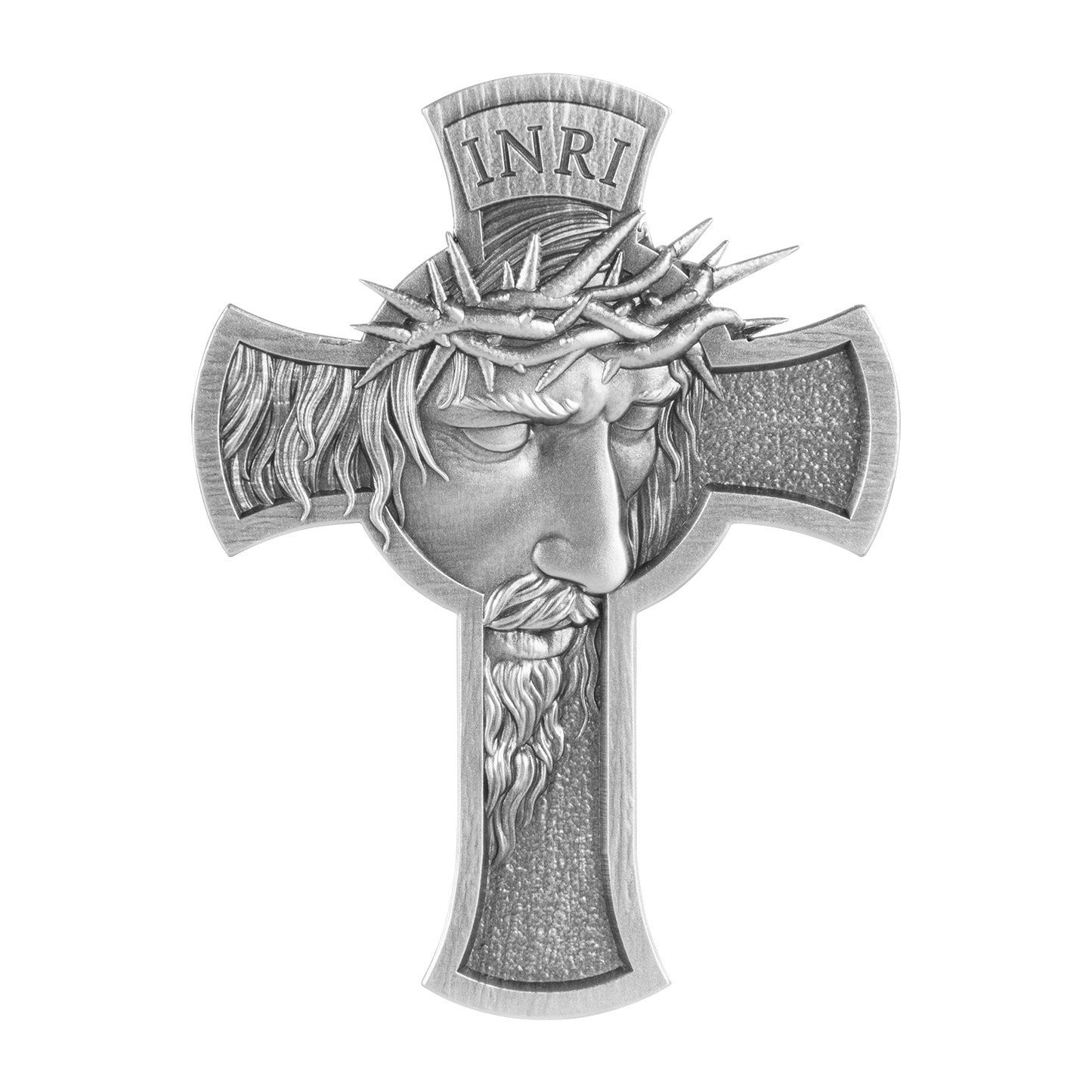 In Stock! 2025 Chad Jesus Cross Shaped 1 oz Silver Coin - Options: Original Mint Packaging