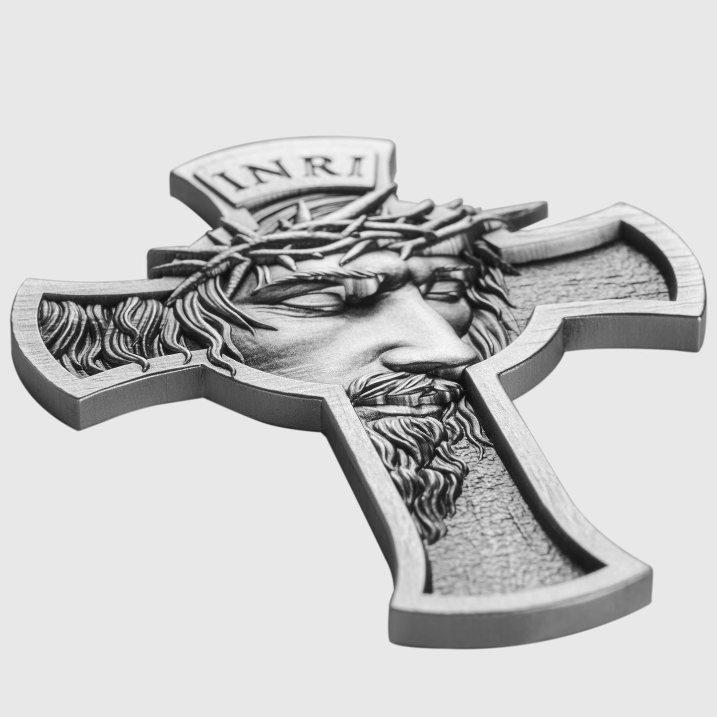 In Stock! 2025 Chad Jesus Cross Shaped 1 oz Silver Coin - Options: Original Mint Packaging