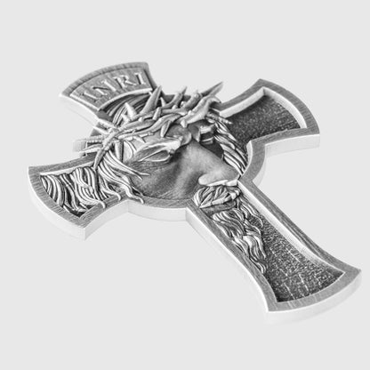 In Stock! 2025 Chad Jesus Cross Shaped 1 oz Silver Coin - Options: Original Mint Packaging