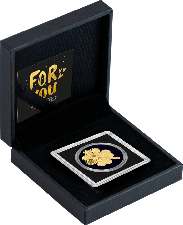 Deal of the Day! In Stock! Chad Clover with Ladybug 1/1000 oz Gold Coin in Box