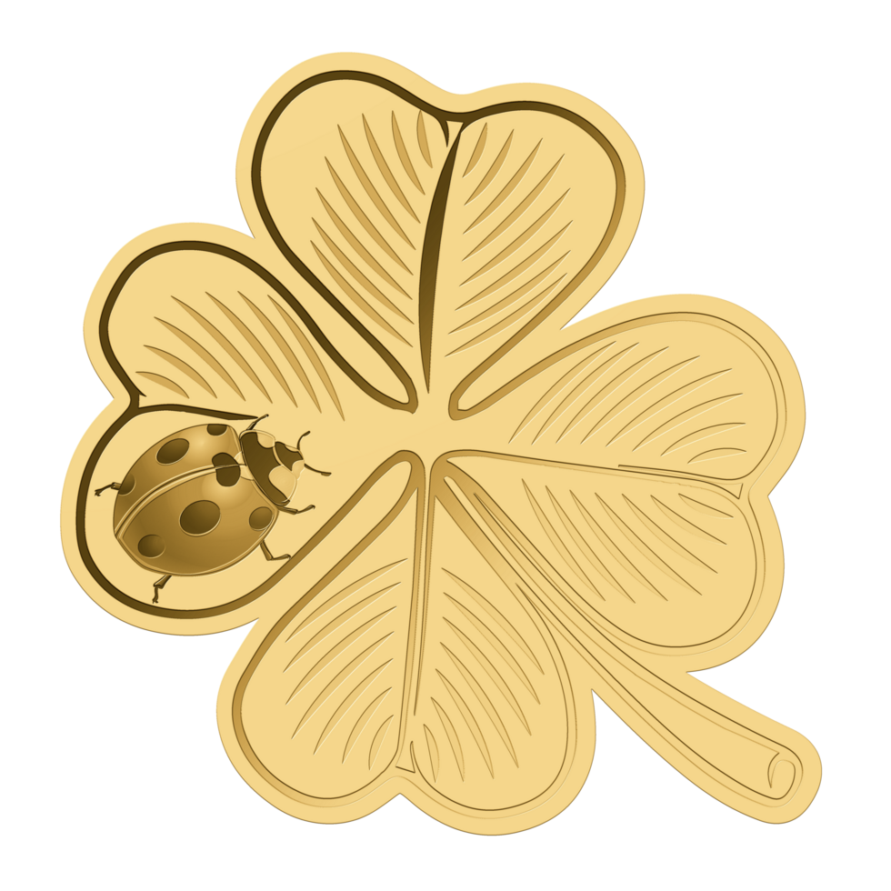Deal of the Day! In Stock! Chad Clover with Ladybug 1/1000 oz Gold Coin in Box