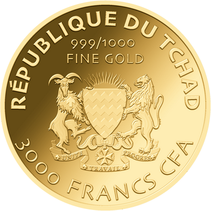 In Stock! Chad Guardian Angel 1/1000 oz Gold Coin in Card