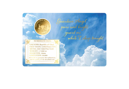 In Stock! Chad Guardian Angel 1/1000 oz Gold Coin in Card