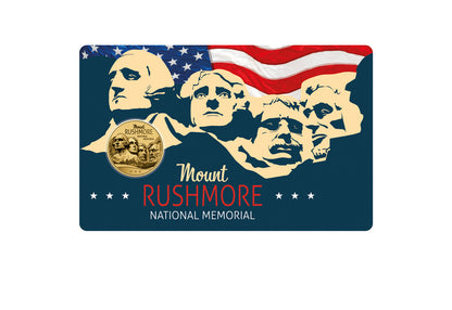 In Stock! Chad Mount Rushmore 1/1000 oz Gold Coin in Card