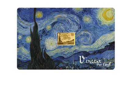 In Stock! Chad Vincent Van Gogh Starry Night 1/1000 oz Gold Coin in Card (03/18)
