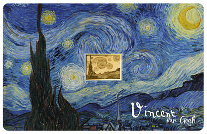 In Stock! Chad Vincent Van Gogh Starry Night 1/1000 oz Gold Coin in Card (03/18)
