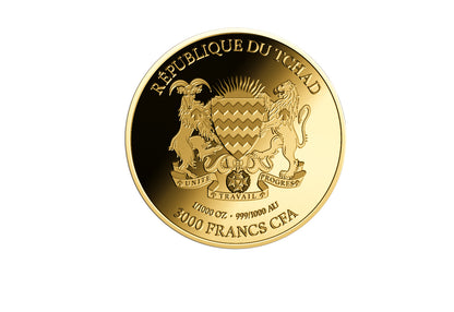 In Stock! Chad Year of the Snake 1/1000 oz Gold Coin in Card