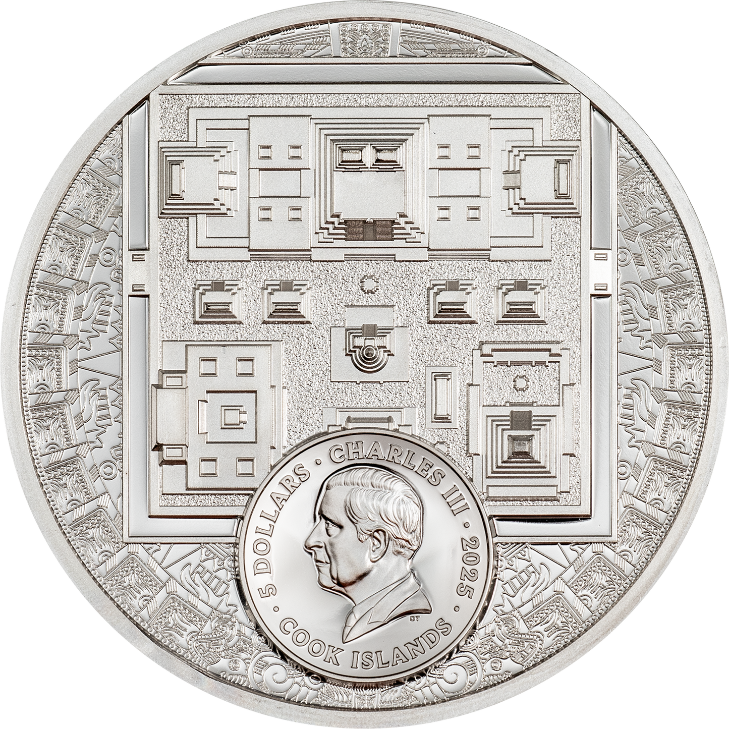 In Stock! 2025 Cook Islands Legends Aztec Empire 1 oz Silver Coin - OMP
