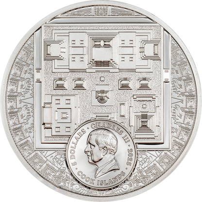 In Stock! 2025 Cook Islands Legends Aztec Empire 1 oz Silver Coin - OMP
