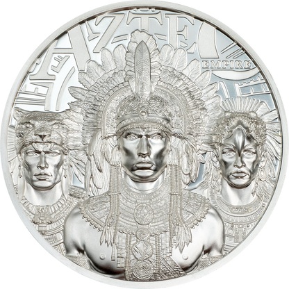 In Stock! 2025 Cook Islands Legends Aztec Empire 1 oz Silver Coin - OMP
