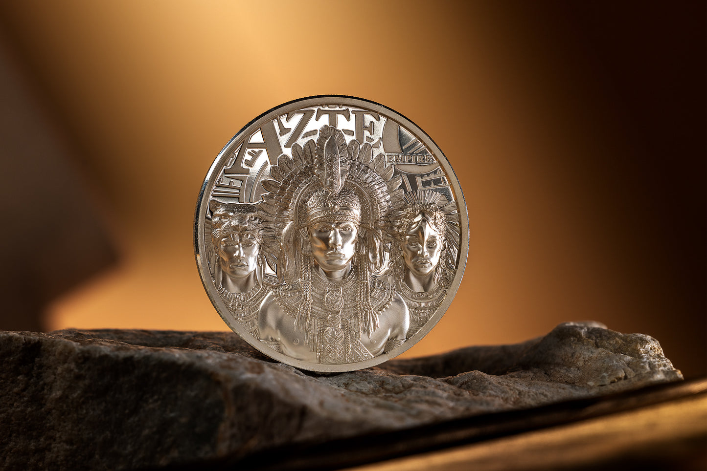 In Stock! 2025 Cook Islands Legends Aztec Empire 1 oz Silver Coin - OMP