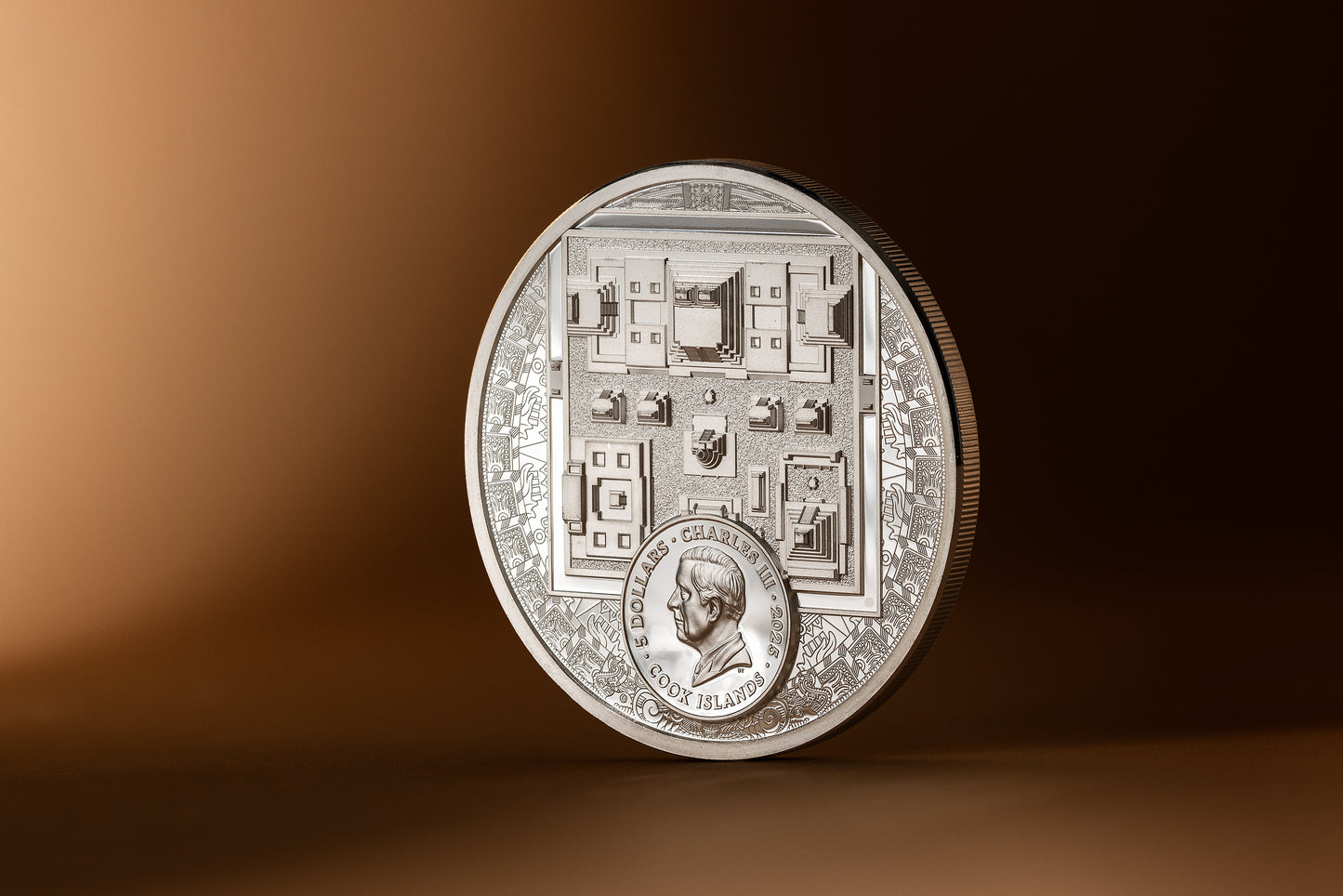 In Stock! 2025 Cook Islands Legends Aztec Empire 1 oz Silver Coin - OMP