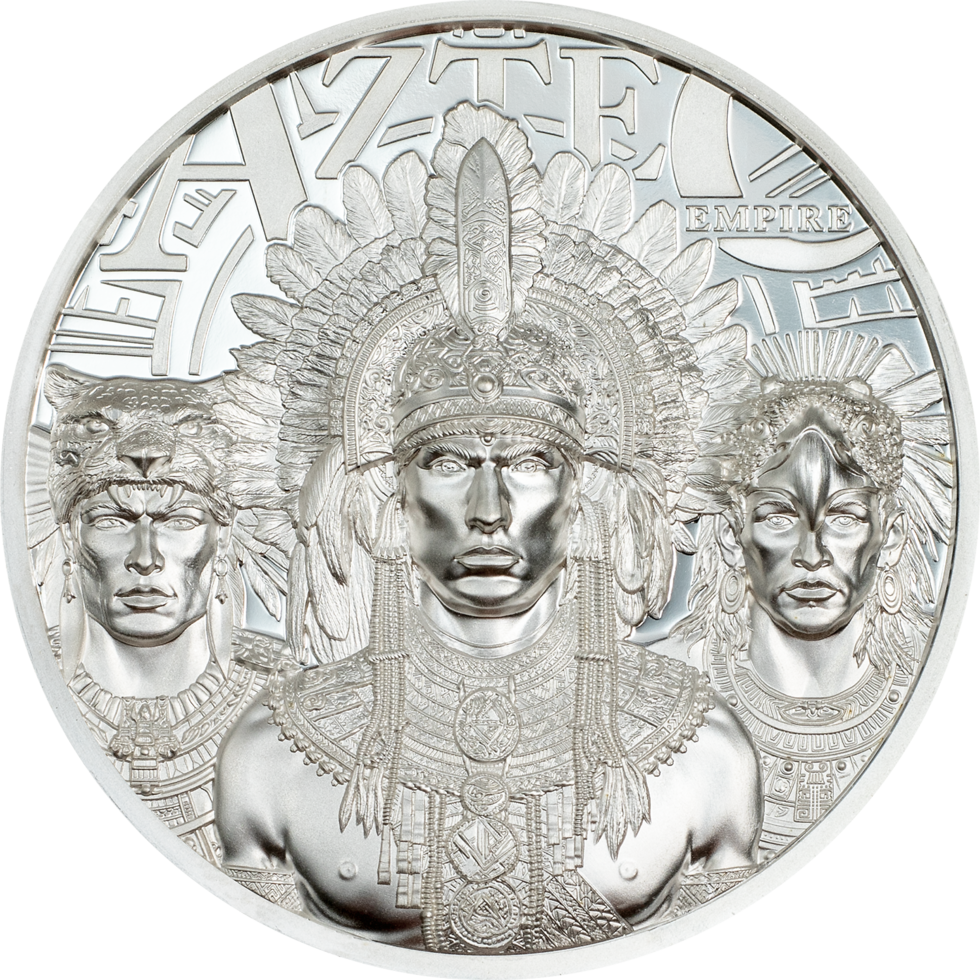 In Stock! 2025 Cook Islands Legends Aztec Empire 1 oz Silver Coin - OMP