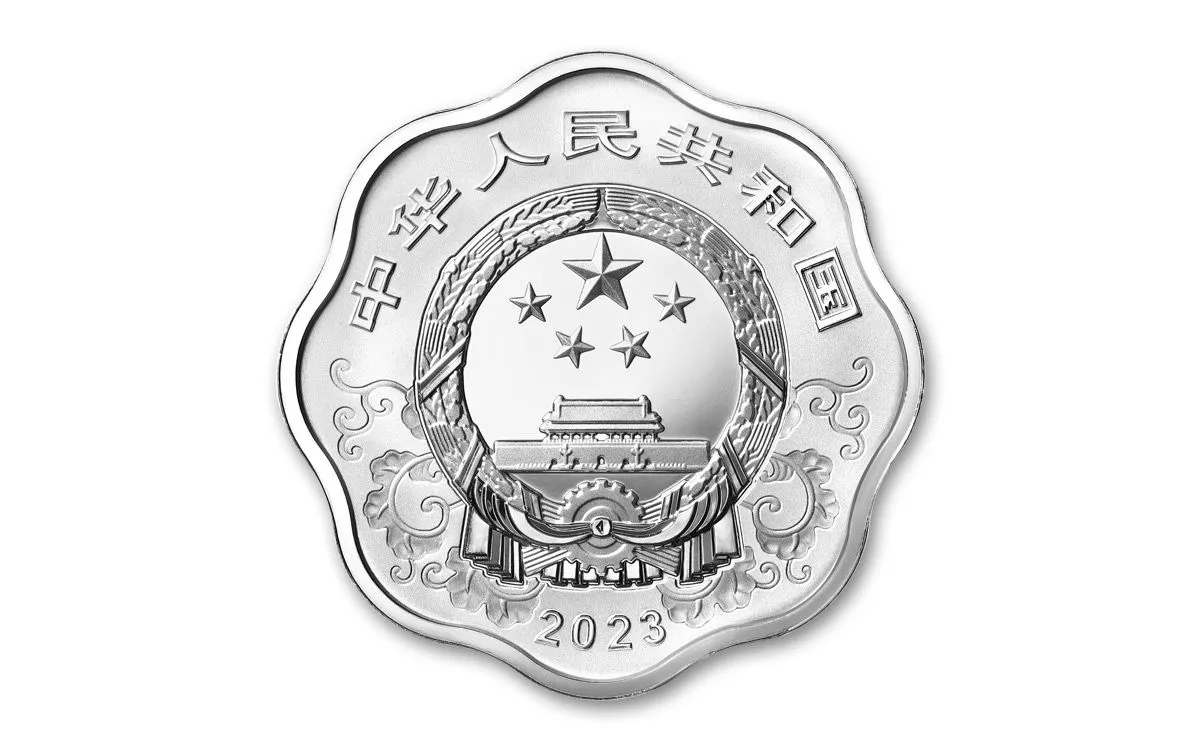 In Stock! 2023 China Year of the Rabbit Blossom Shaped 30g Silver Coin